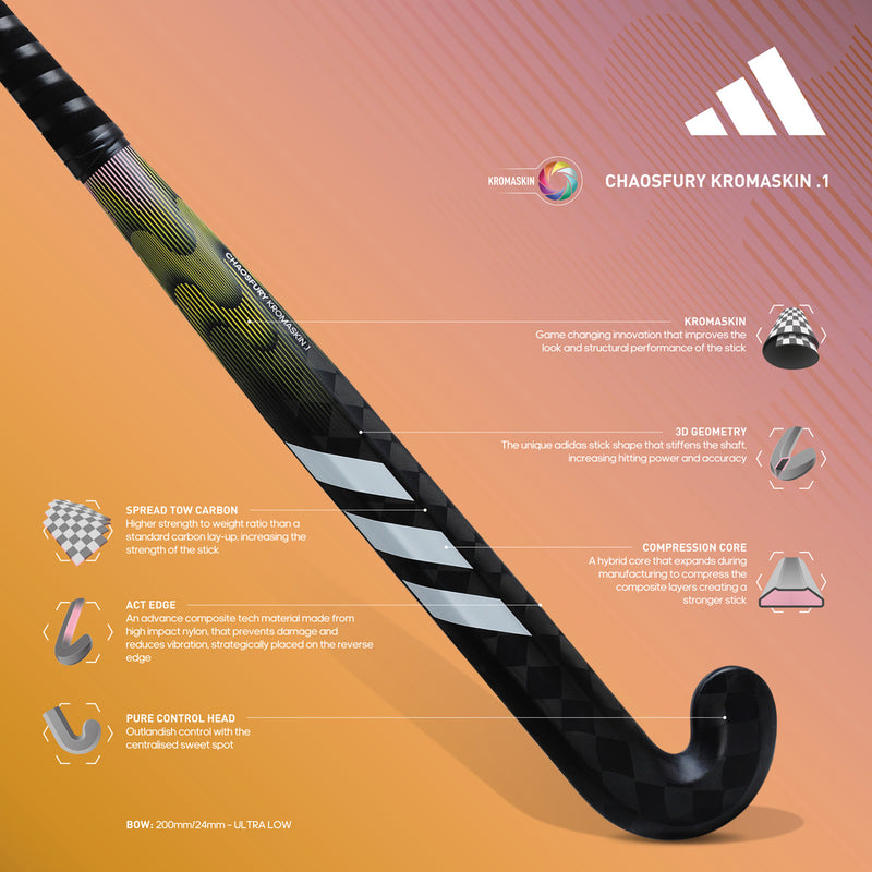 Adidas Chaosfury Kromaskin .1 Hockey Stick - 2024