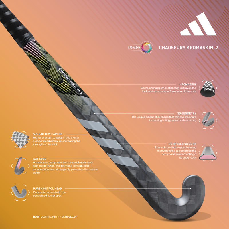 Adidas Chaosfury Kromaskin .2 Hockey Stick - 2024