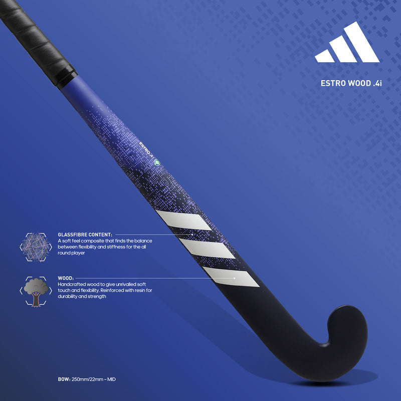 Adidas Estro .4 Wood Indoor Hockey Stick - 2024